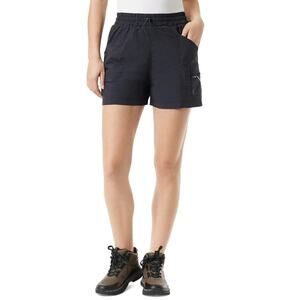 BASS OUTDOOR Women's High-Rise Shorts Black Beauty Fully Lined New B80 B98